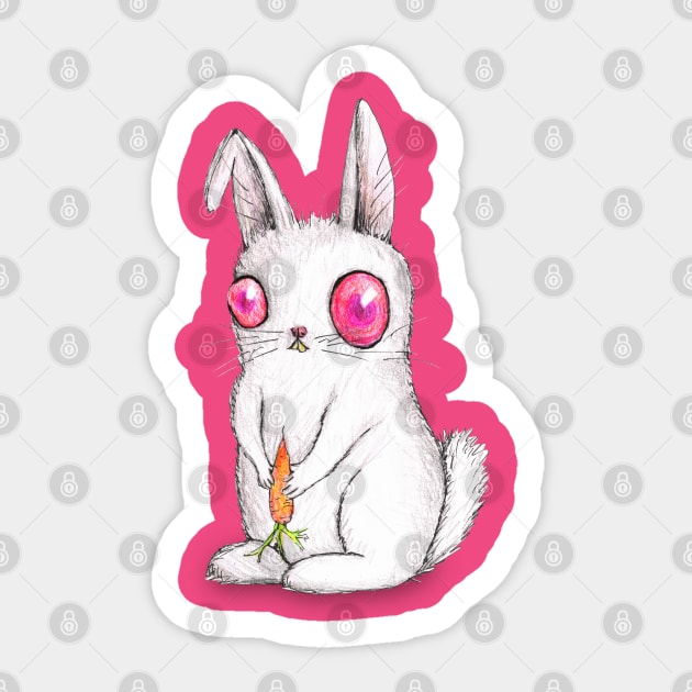 Cute funny bunny Sticker by Bwiselizzy